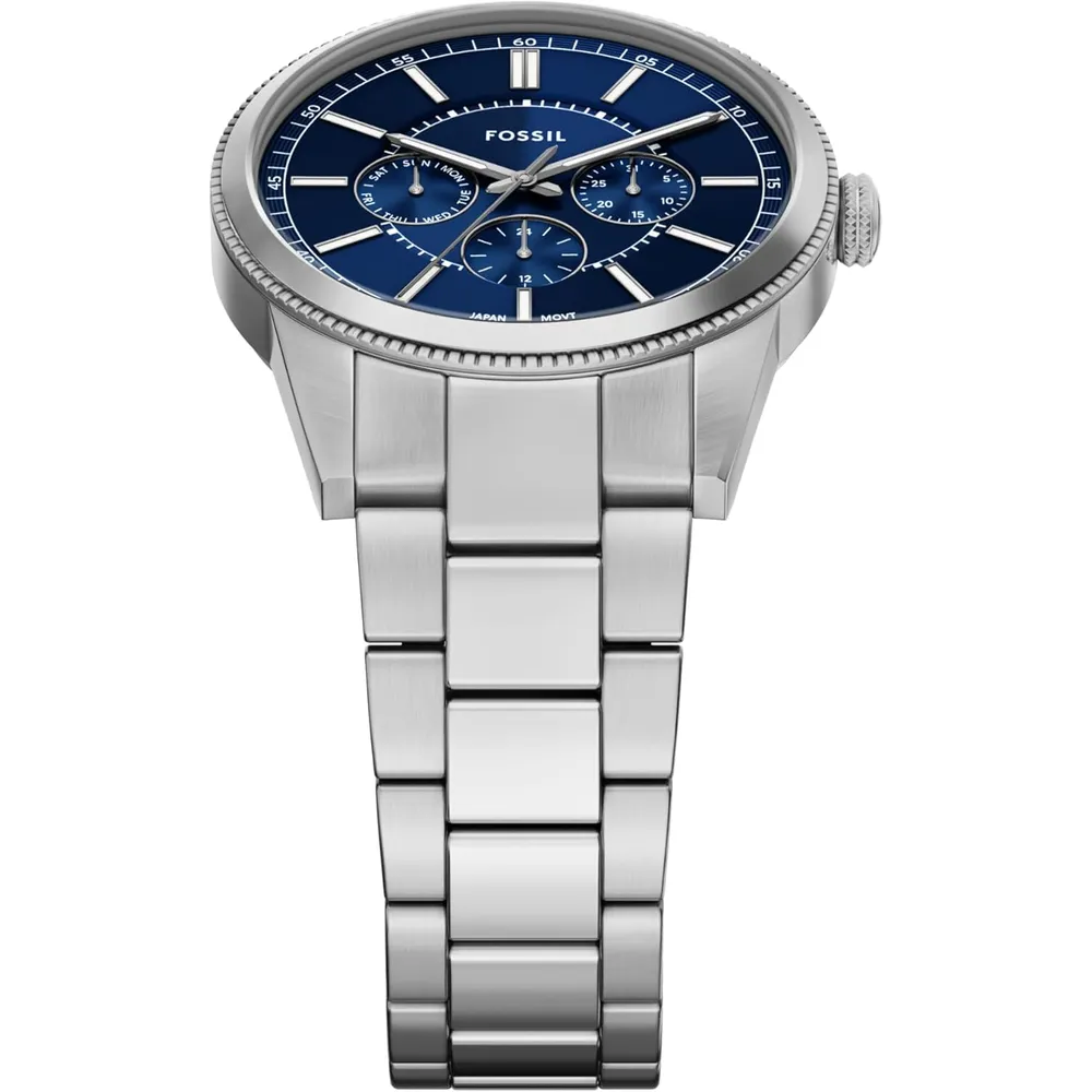 Fossil reloj multifunción Pearson para hombre | Plateado/ Azul