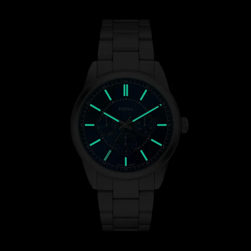 Fossil reloj multifunción Pearson para hombre | Plateado/ Azul