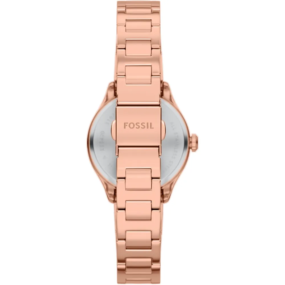 Fossil reloj de cuarzo Gilmore para mujer, acero inoxidable | Oro rosa/ Dorado