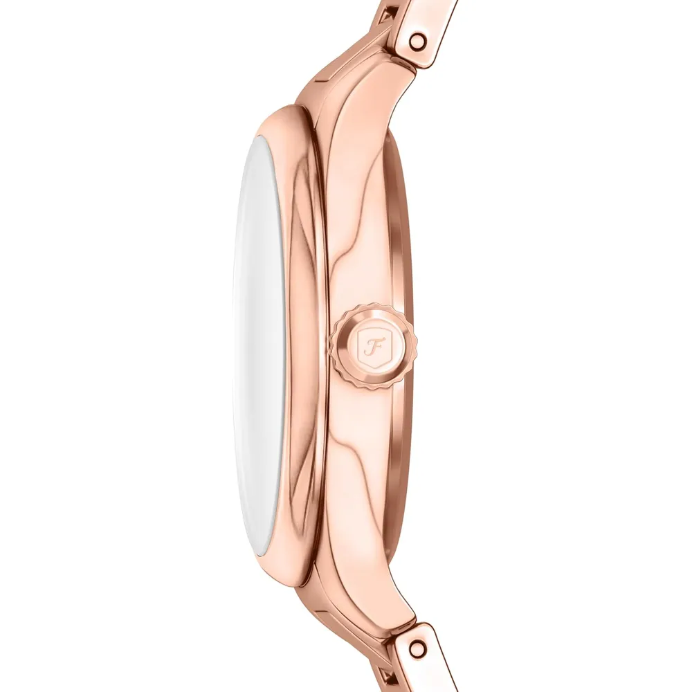 Fossil reloj de cuarzo Gilmore para mujer, acero inoxidable | Oro rosa/ Dorado