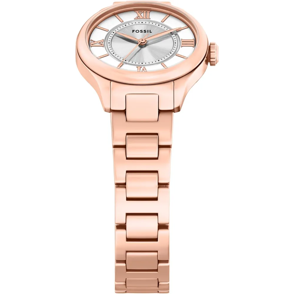 Fossil reloj de cuarzo Gilmore para mujer, acero inoxidable | Oro rosa/ Dorado