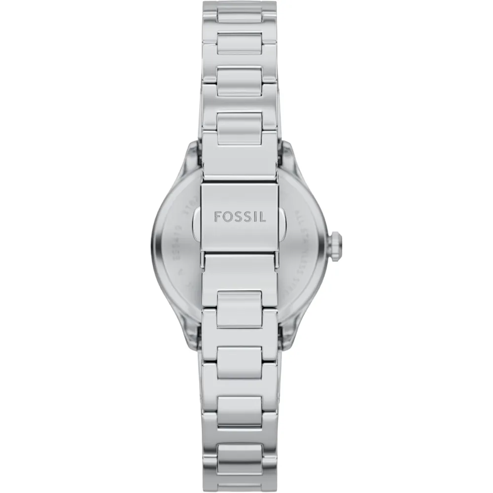 Fossil reloj de cuarzo Gilmore para mujer, acero inoxidable | Plateado