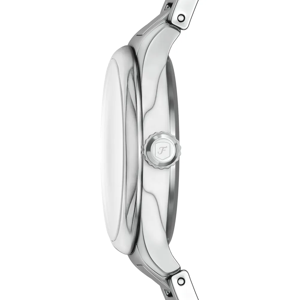 Fossil reloj de cuarzo Gilmore para mujer, acero inoxidable | Plateado
