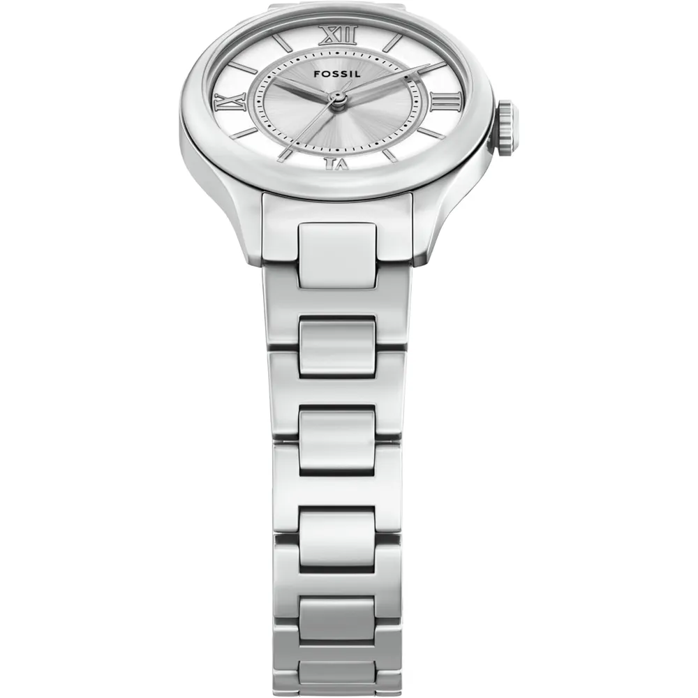 Fossil reloj de cuarzo Gilmore para mujer, acero inoxidable | Plateado