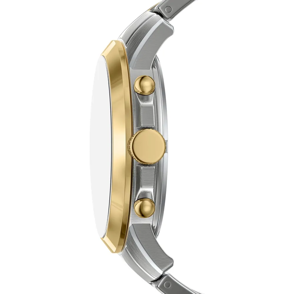 Fossil reloj cronógrafo Grant para hombre, cuarzo, acero | Plateado/ Azul