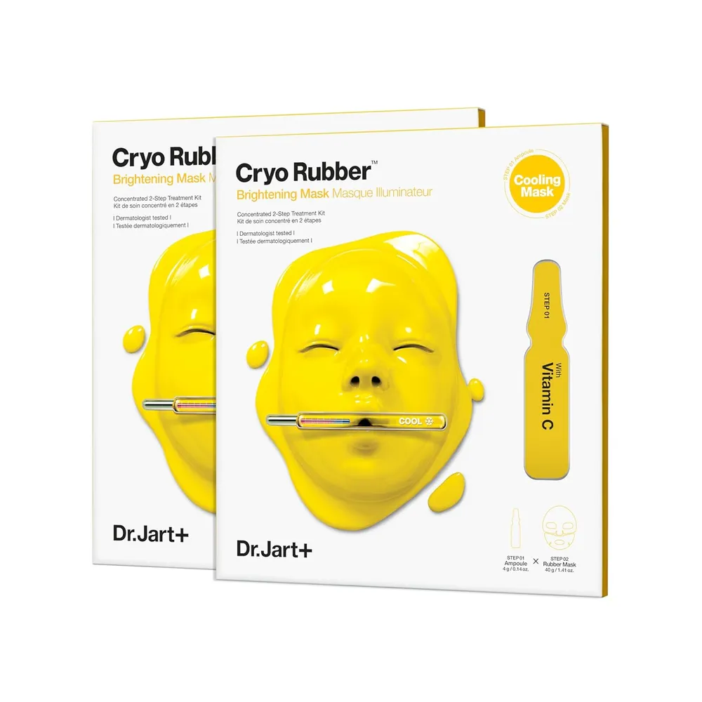 Dr. Jart+ Mascarilla Facial Refrescante de Caucho Criogénico pack 2 | Brightening Mask