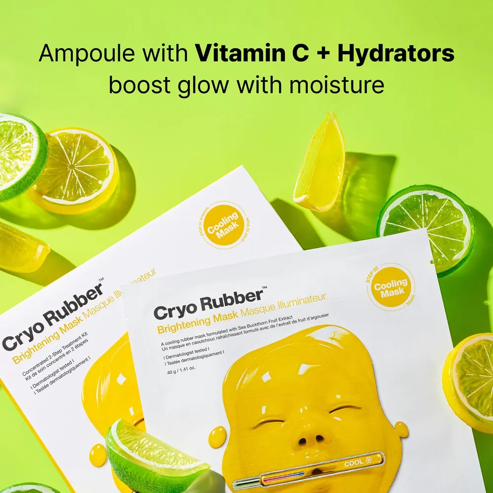 Dr. Jart+ Mascarilla Facial Refrescante de Caucho Criogénico pack 2 | Brightening Mask