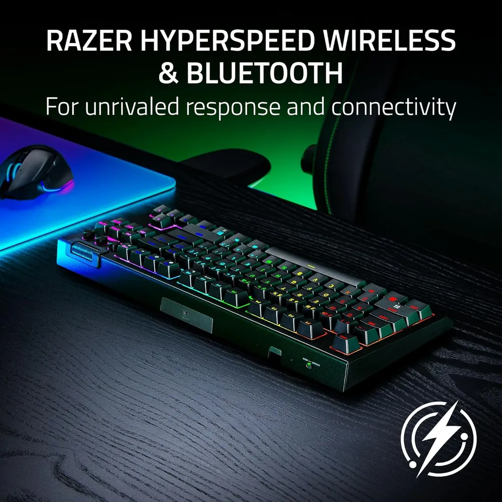 TECLADO INALÁMBRICO BLACKWIDOW V4 TKL HYPERSPEED RAZER | NEGRO