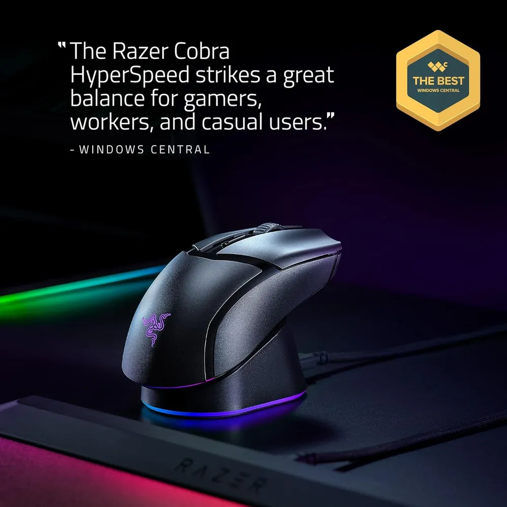 MOUSE INALÁMBRICO COBRA HYPERSPEED RAZER | NEGRO
