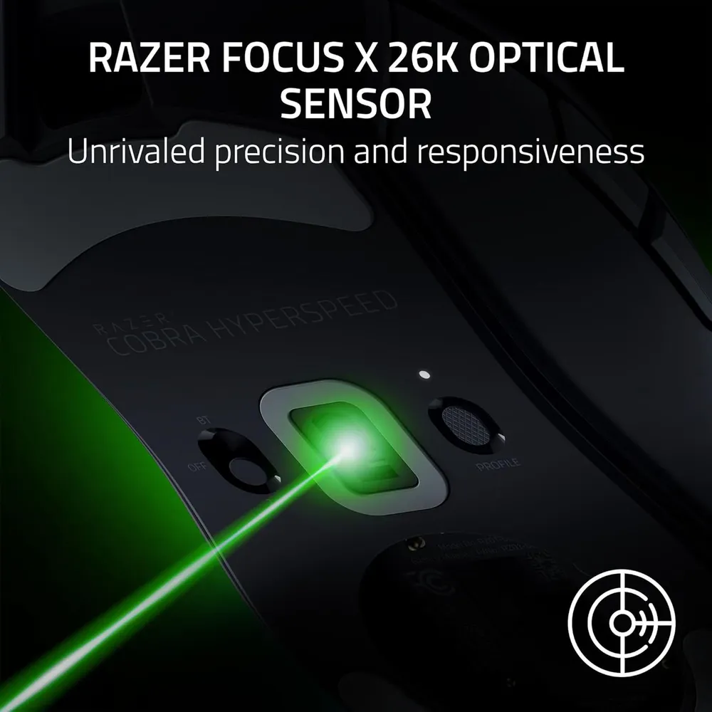 MOUSE INALÁMBRICO COBRA HYPERSPEED RAZER | NEGRO
