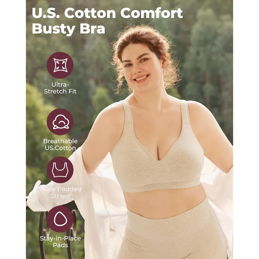 Momcozy brasier algodón cobertura completa | M - Gris