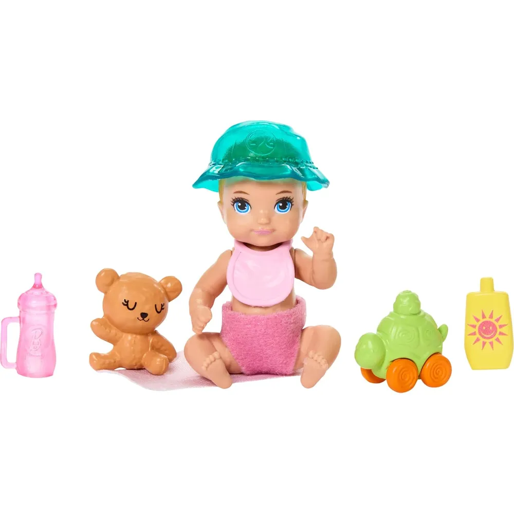 BARBIE SKIPPER BABYSITTERS SET CON BEBÉ Y COCHECITO