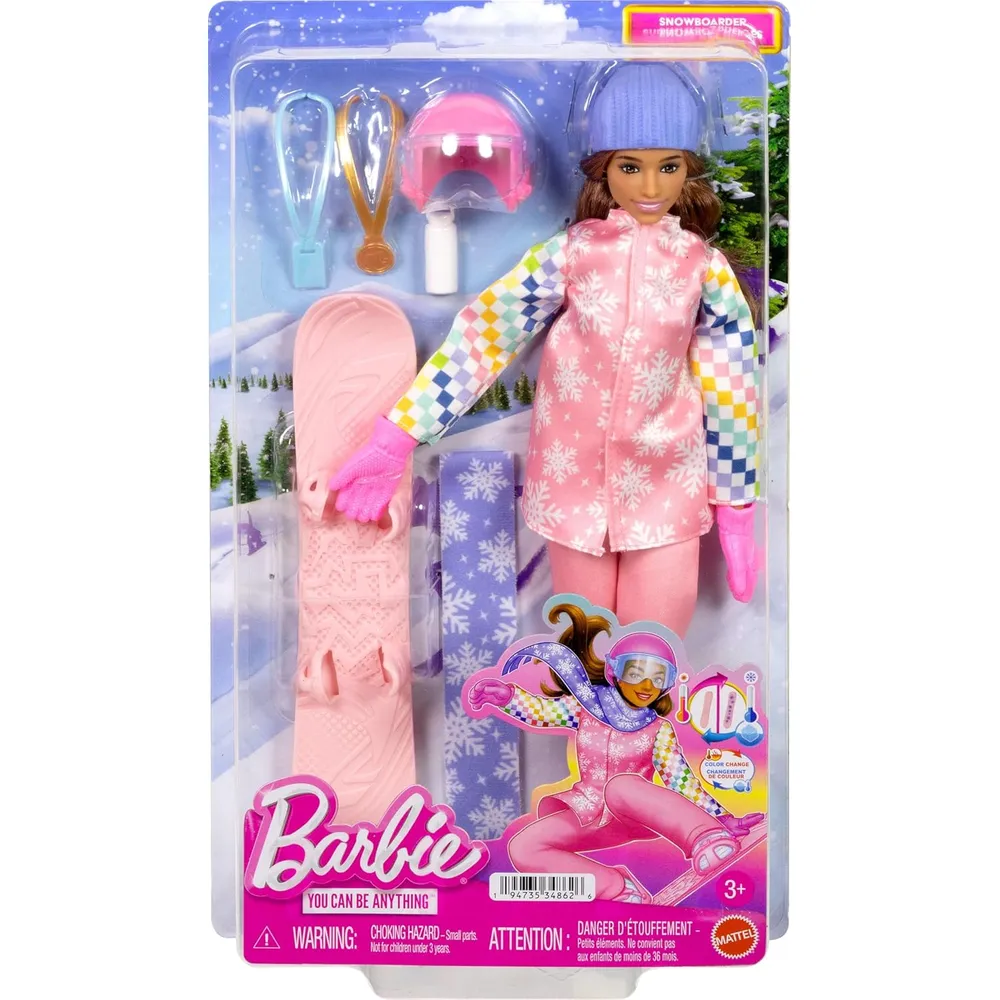 BARBIE PROFESIONES SNOWBOARD MUÑECA CON ACCESORIOS