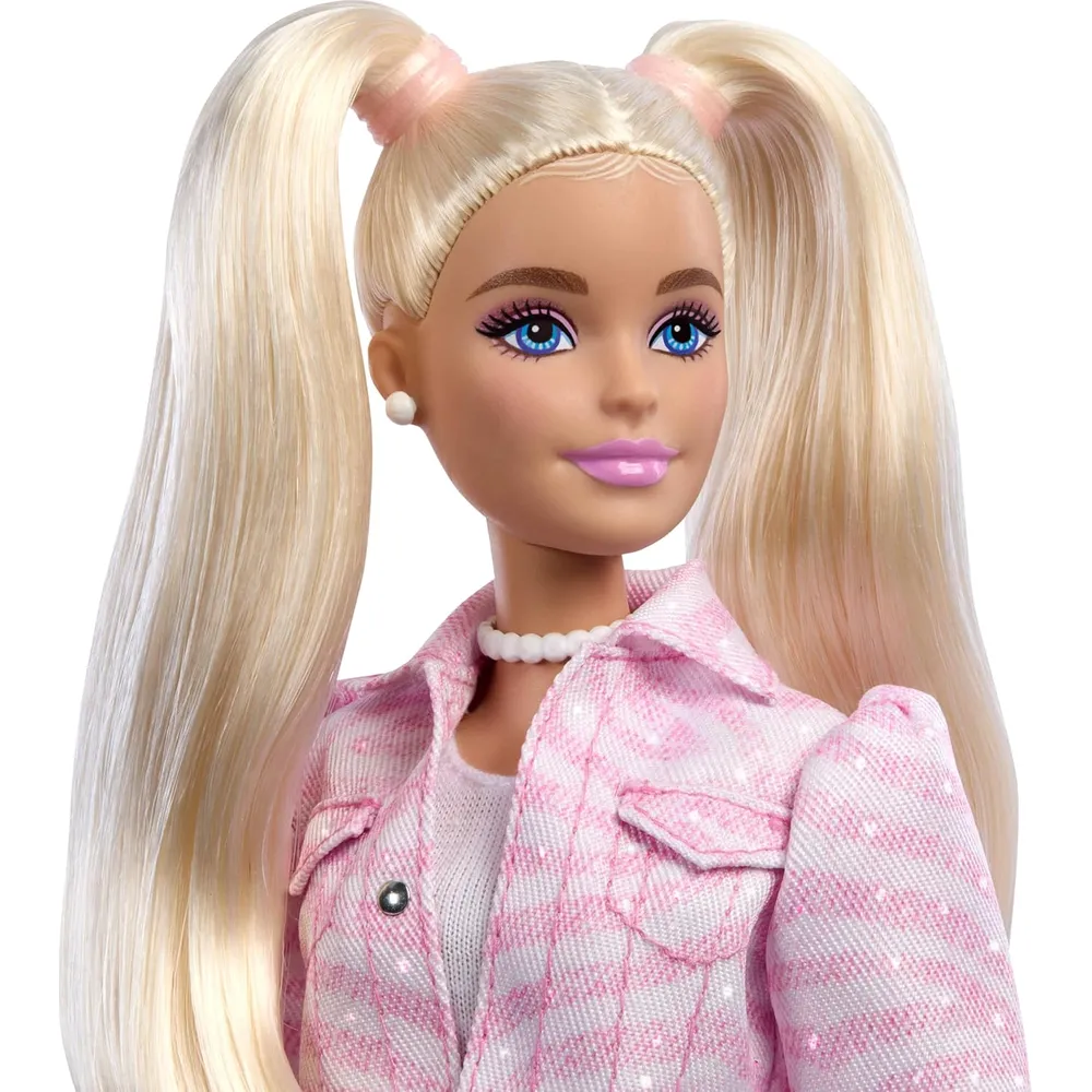 BARBIE DELUXE ESTILO 9 MUÑECA RUBIA DENIM ROSA CON ACCESORIOS