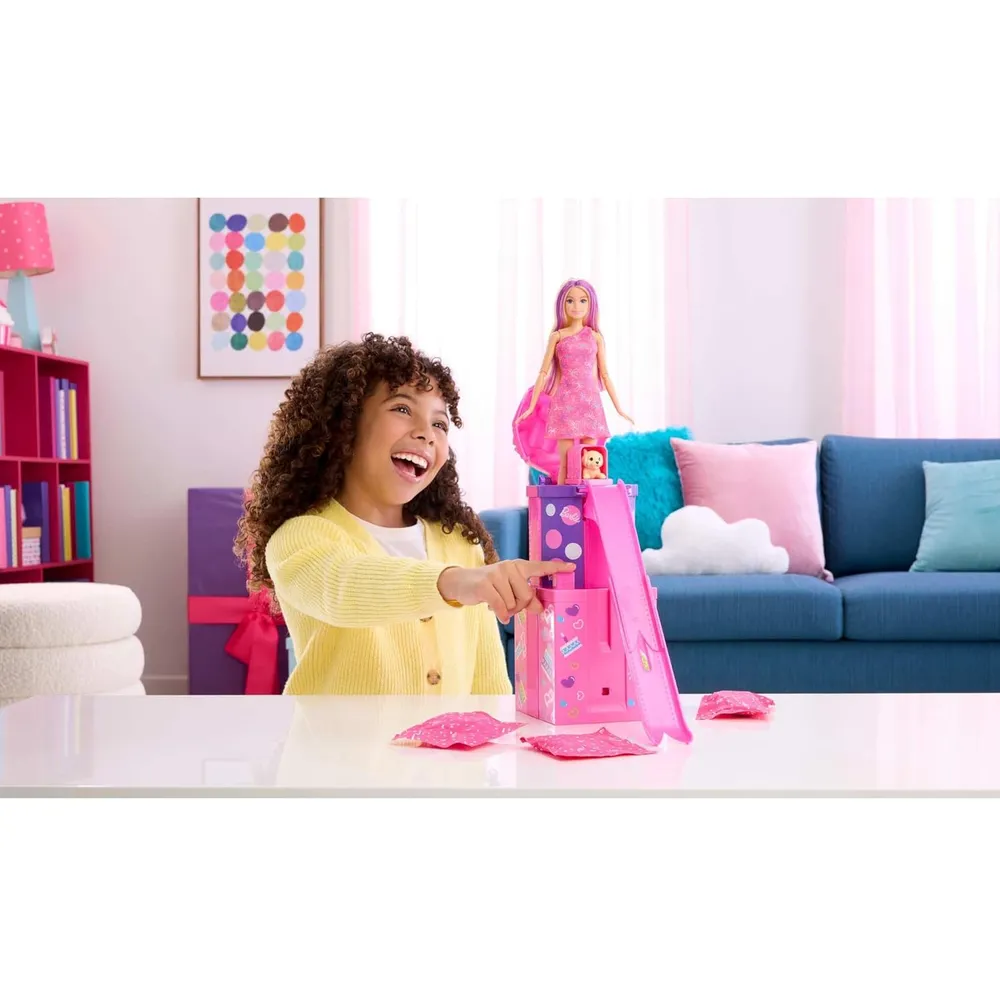 BARBIE RISE SURPRISE CUMPLEAÑOS MASCOTAS MUÑECA CON SORPRESAS
