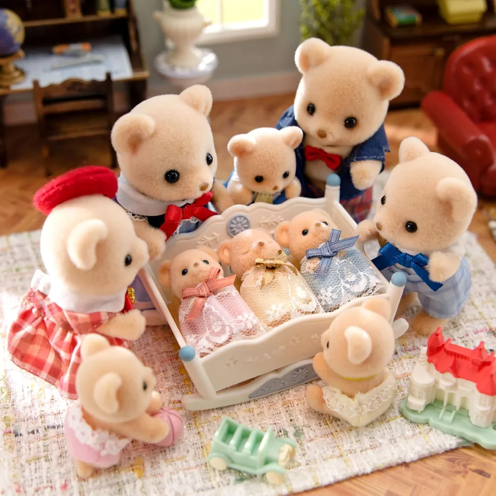 MUÑECA SYLVANIAN FAMILIES TRILLIZOS OSO GALLETA