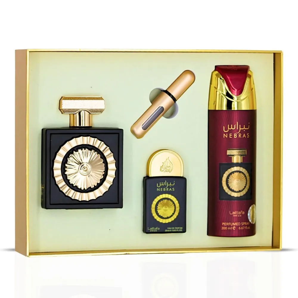 SET DE PERFUME LATTAFA PRIDE NEBRAS EDP 3 PZS UNISEX