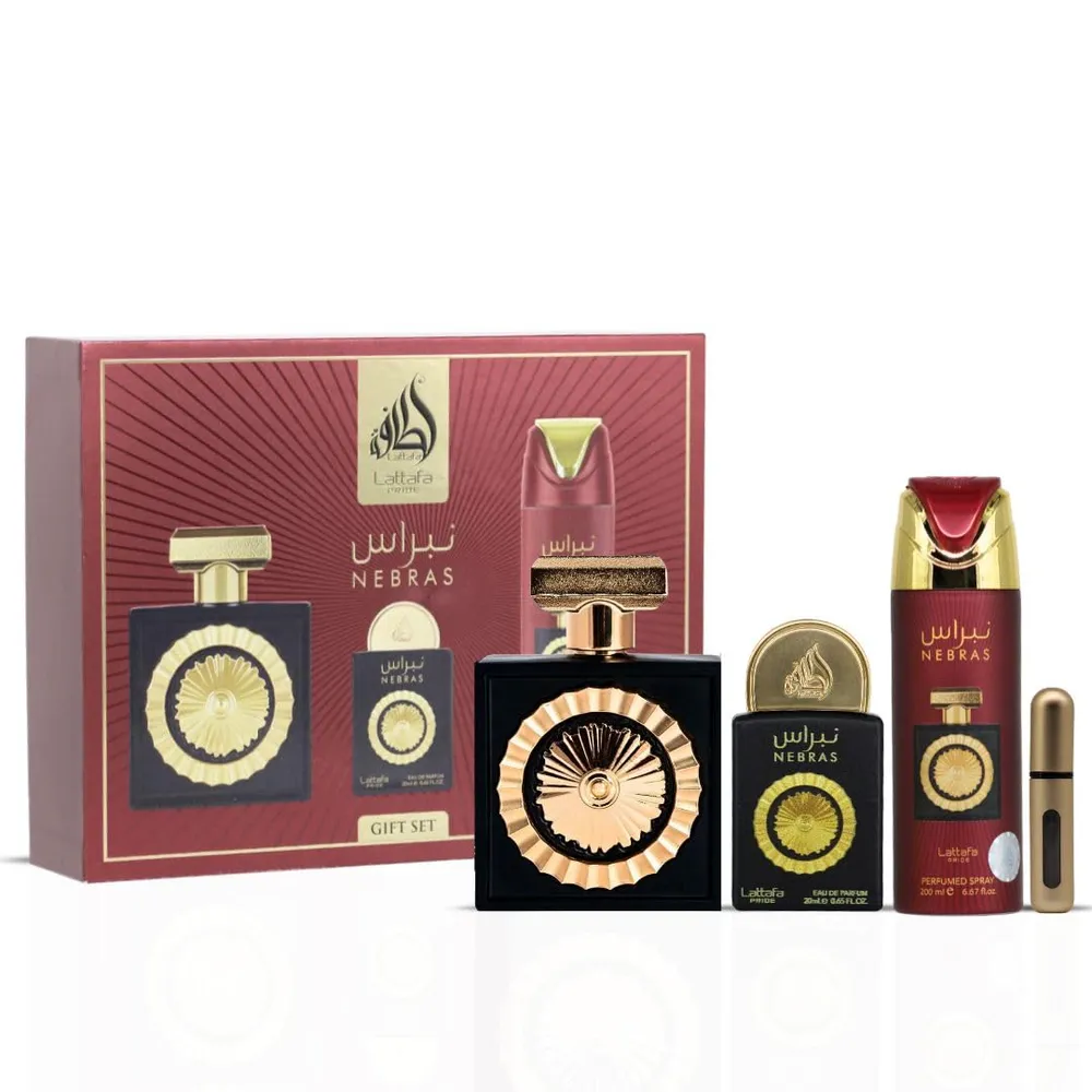 SET DE PERFUME LATTAFA PRIDE NEBRAS EDP 3 PZS UNISEX