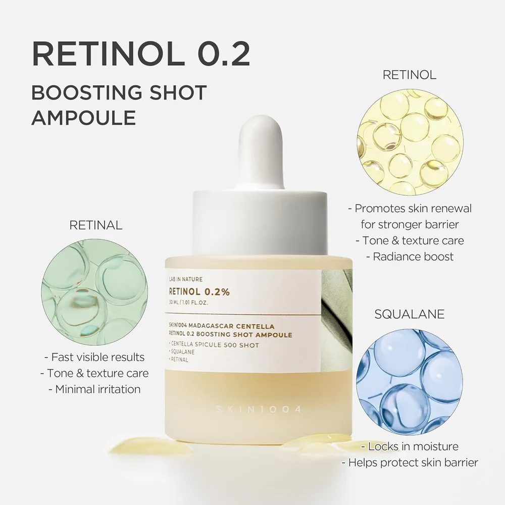 SÉRUM FACIAL RETINOL 0.2% ANTIEDAD REAFIRMANTE SKIN1004 | 1.01 OZ / 30 ML