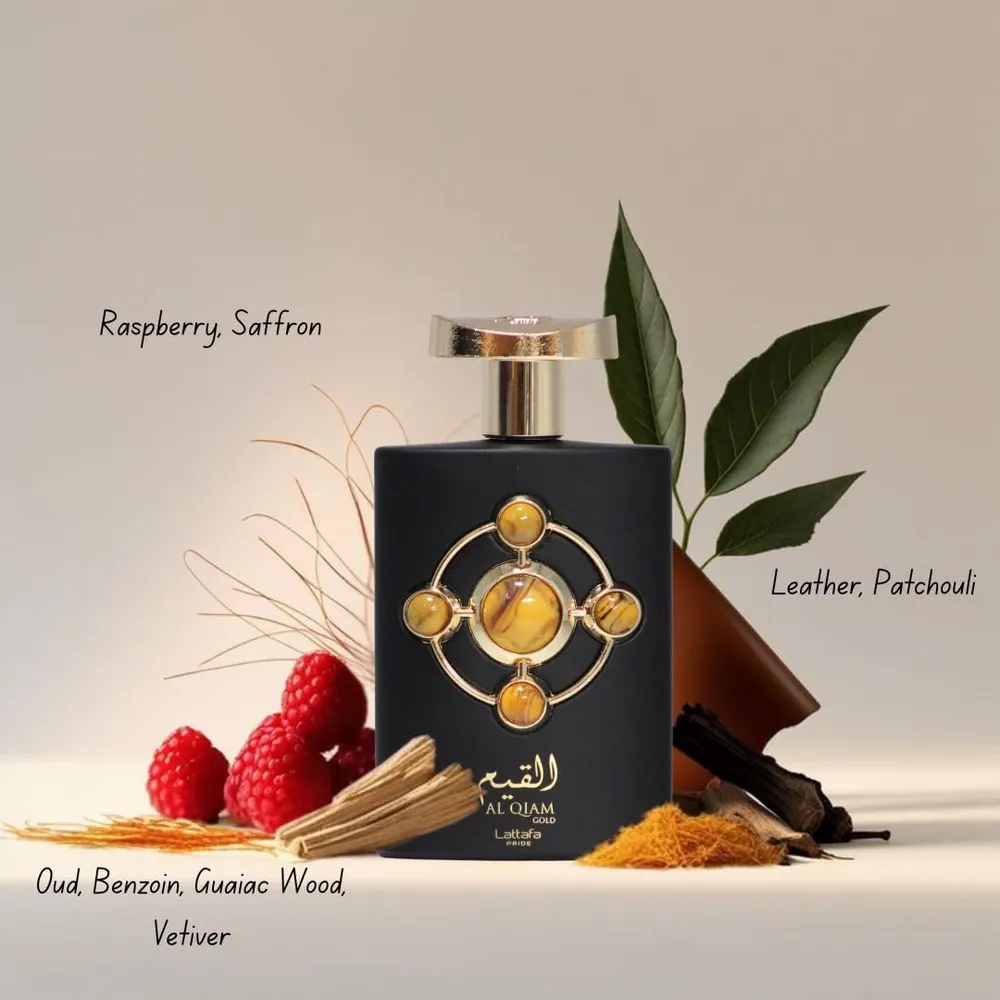 SET DE PERFUME LATTAFA PRIDE AL QIAM GOLD 3 PZS EDP HOMBRE