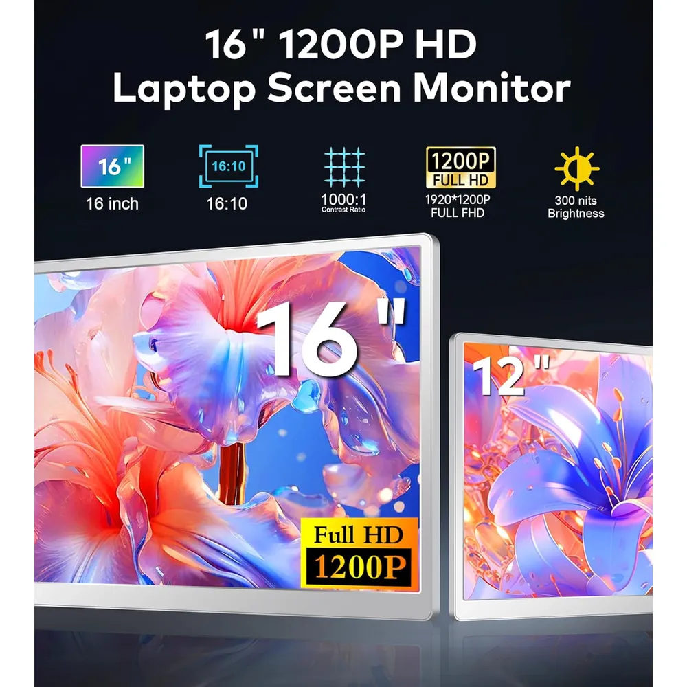 FOPO S11 Monitor Portátil 16" Full HD 1200p