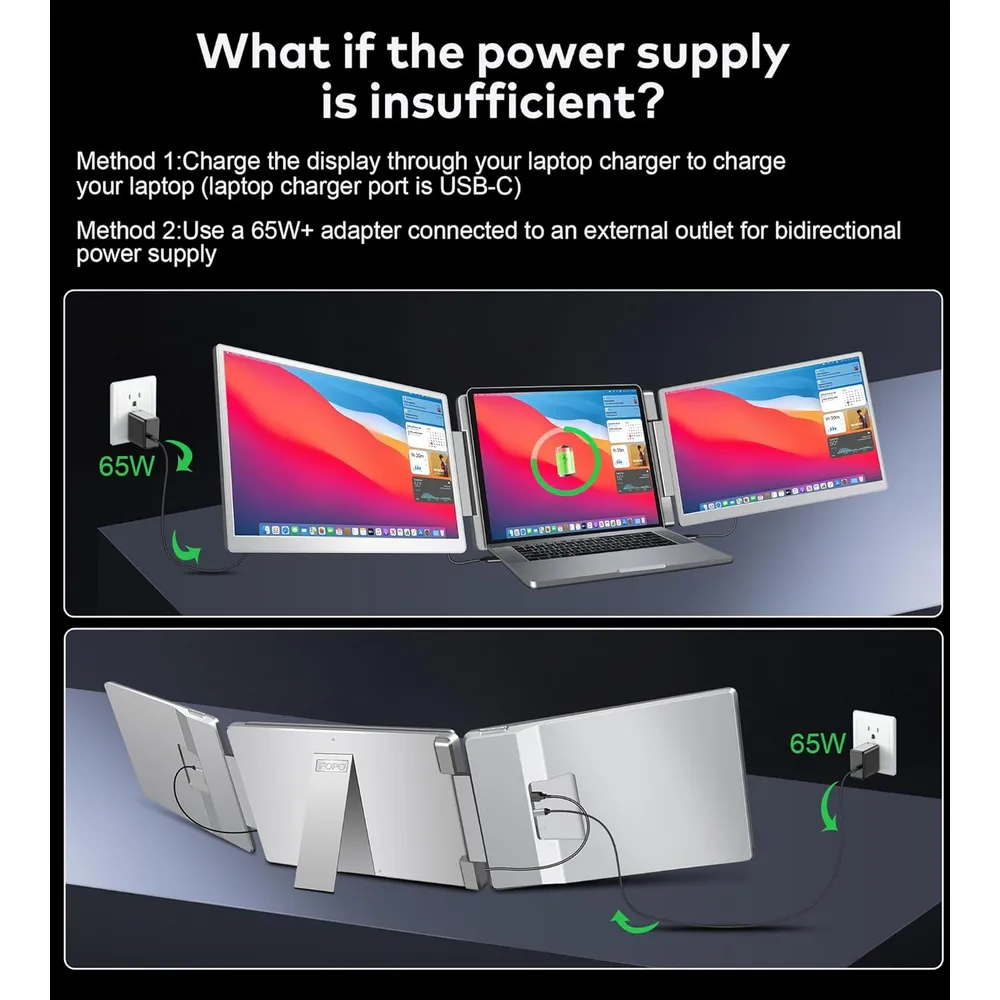 FOPO S11 Monitor Portátil 16" Full HD 1200p