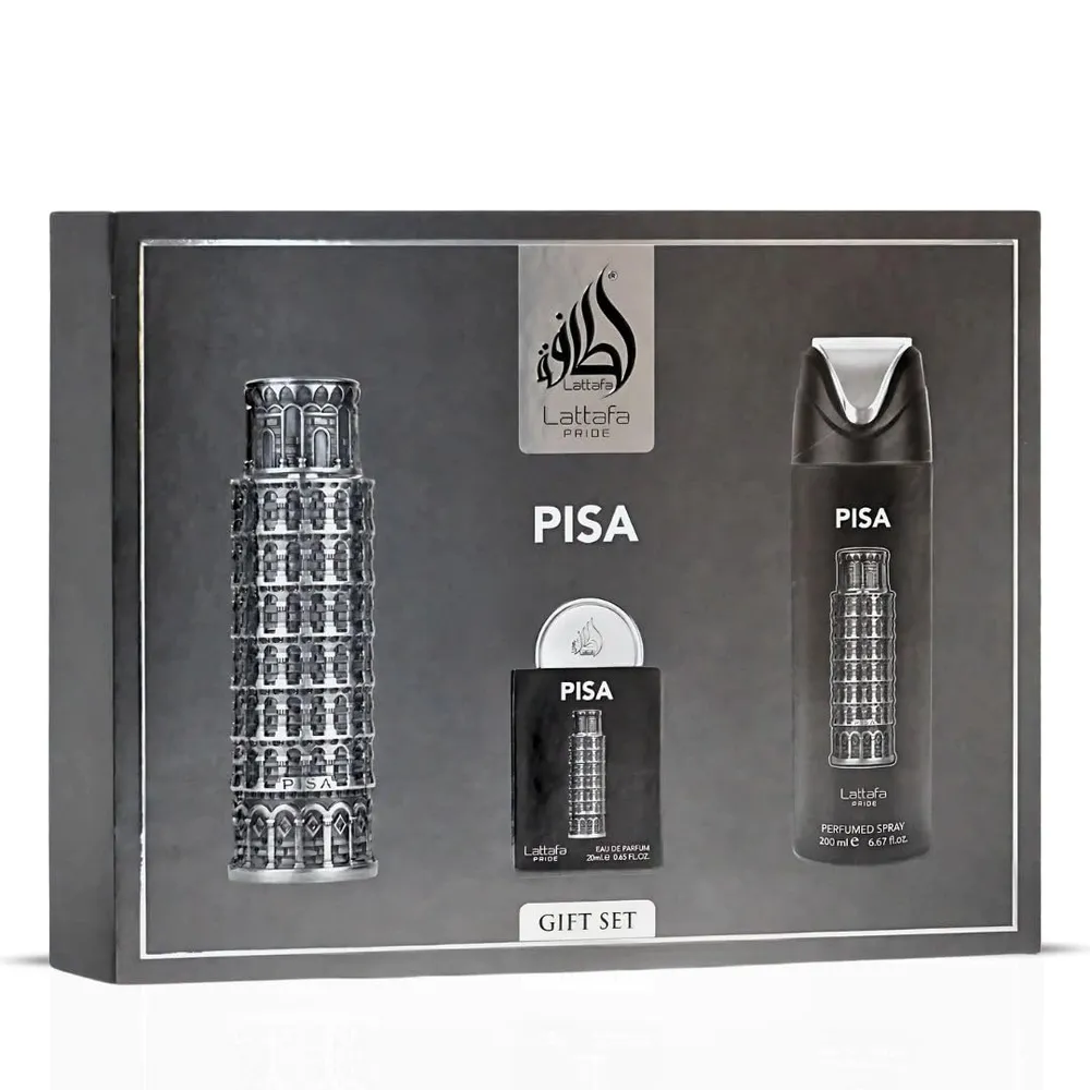 SET DE PERFUME LATTAFA PRIDE PISA EDP 3 PZS HOMBRE