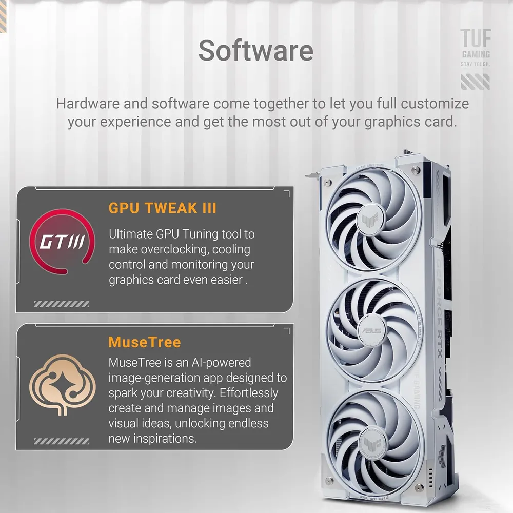ASUS TUF Gaming GeForce RTX 5070 Ti White 16GB OC
