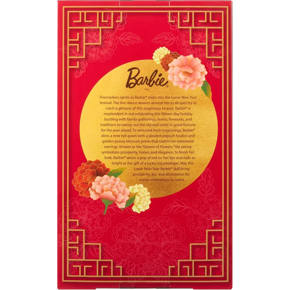 BARBIE SIGNATURE AÑO NUEVO LUNAR MUÑECA VESTIDO ROJO