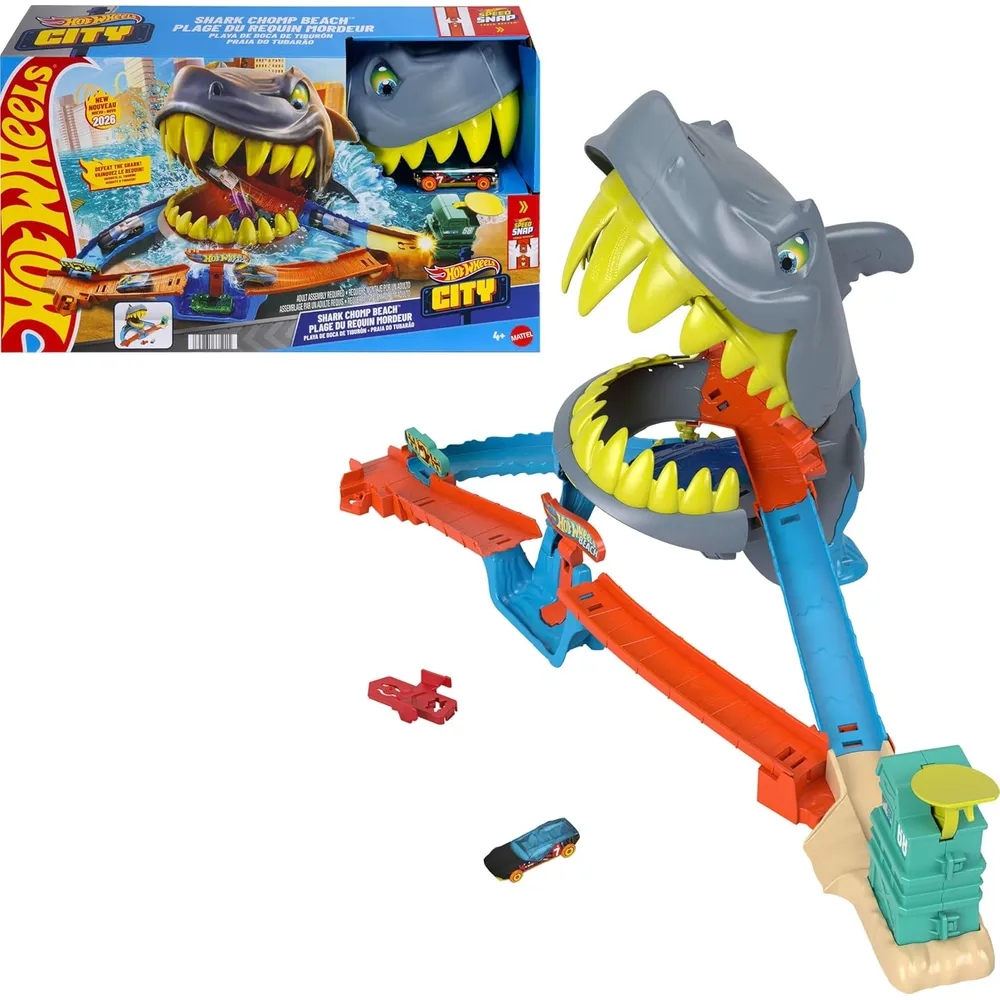 HOT WHEELS PISTA CITY SHARK CHOMP BEACH