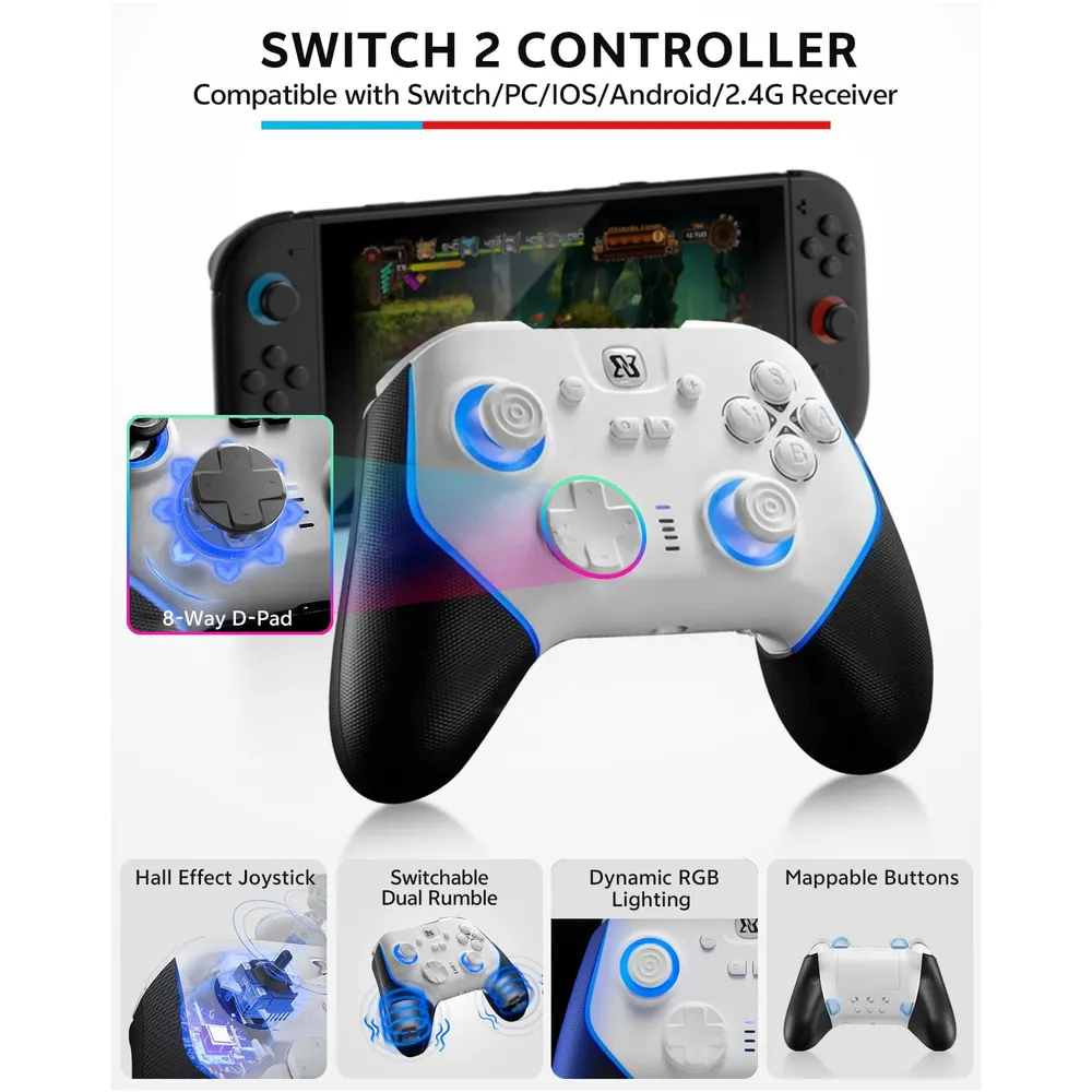 b0ffz5jlkm_2_webp.webp KIT DE ACCESORIOS 16 EN 1 PARA NINTENDO SWITCH 2 | NEGRO Y BLANCO