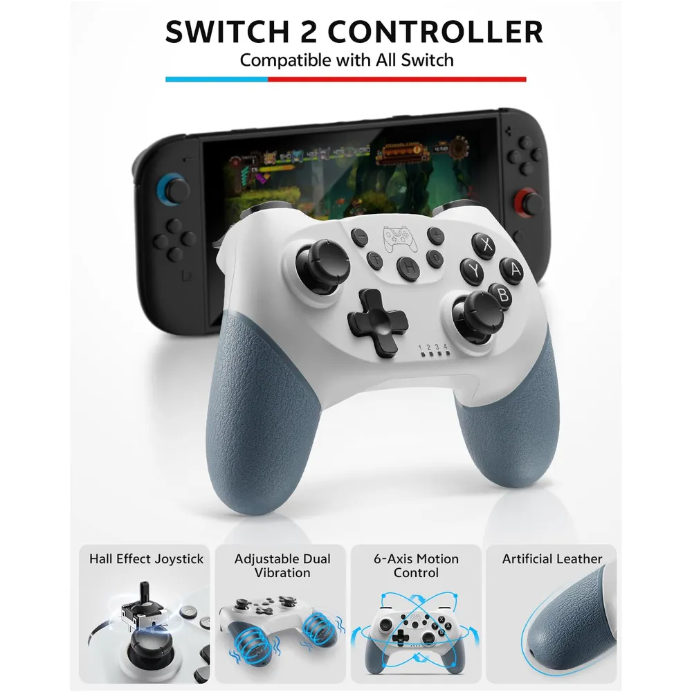 Kit de Accesorios 16 en 1 Para Nintendo Switch 2 | Blanco y Gris