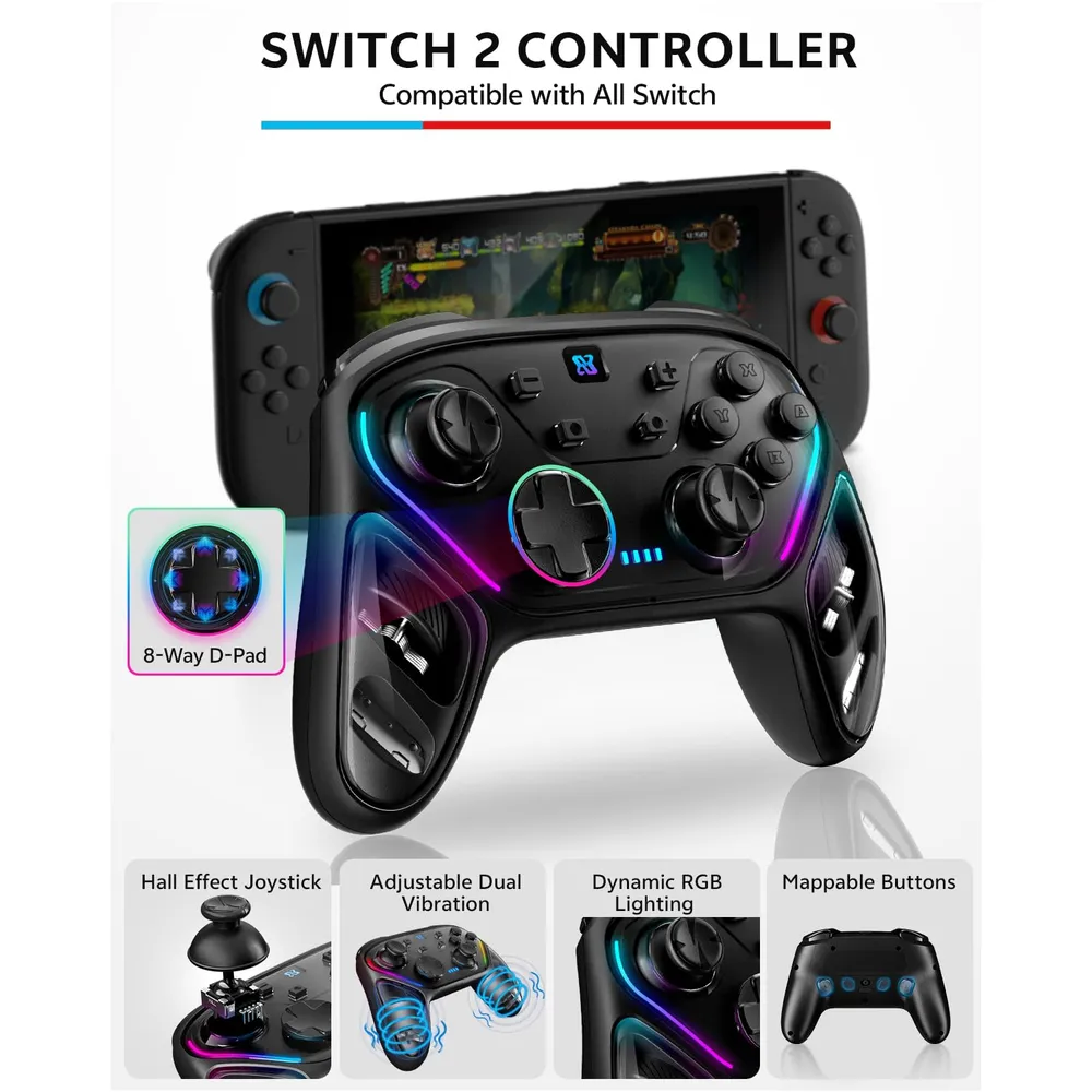 Kit de Accesorios 16 en 1 Para Nintendo Switch 2 | Negro Hall