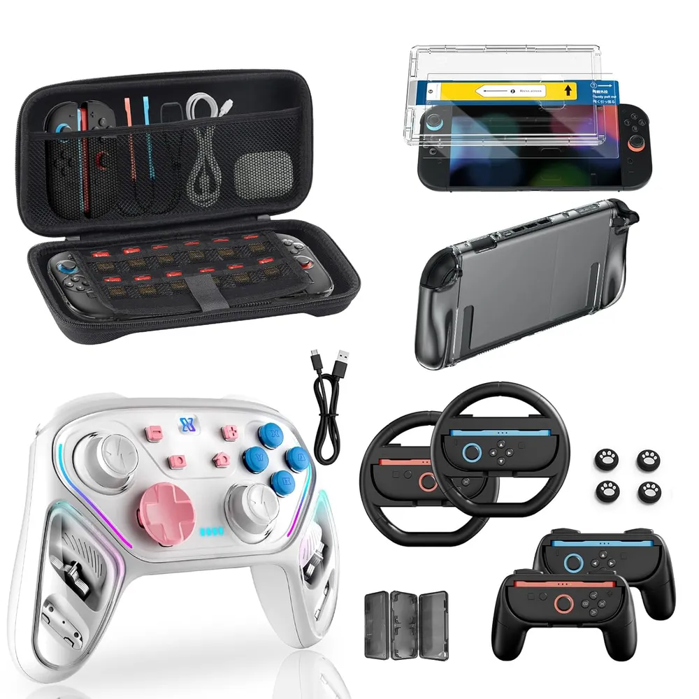 Kit de Accesorios 16 en 1 Para Nintendo Switch 2 | Blanco