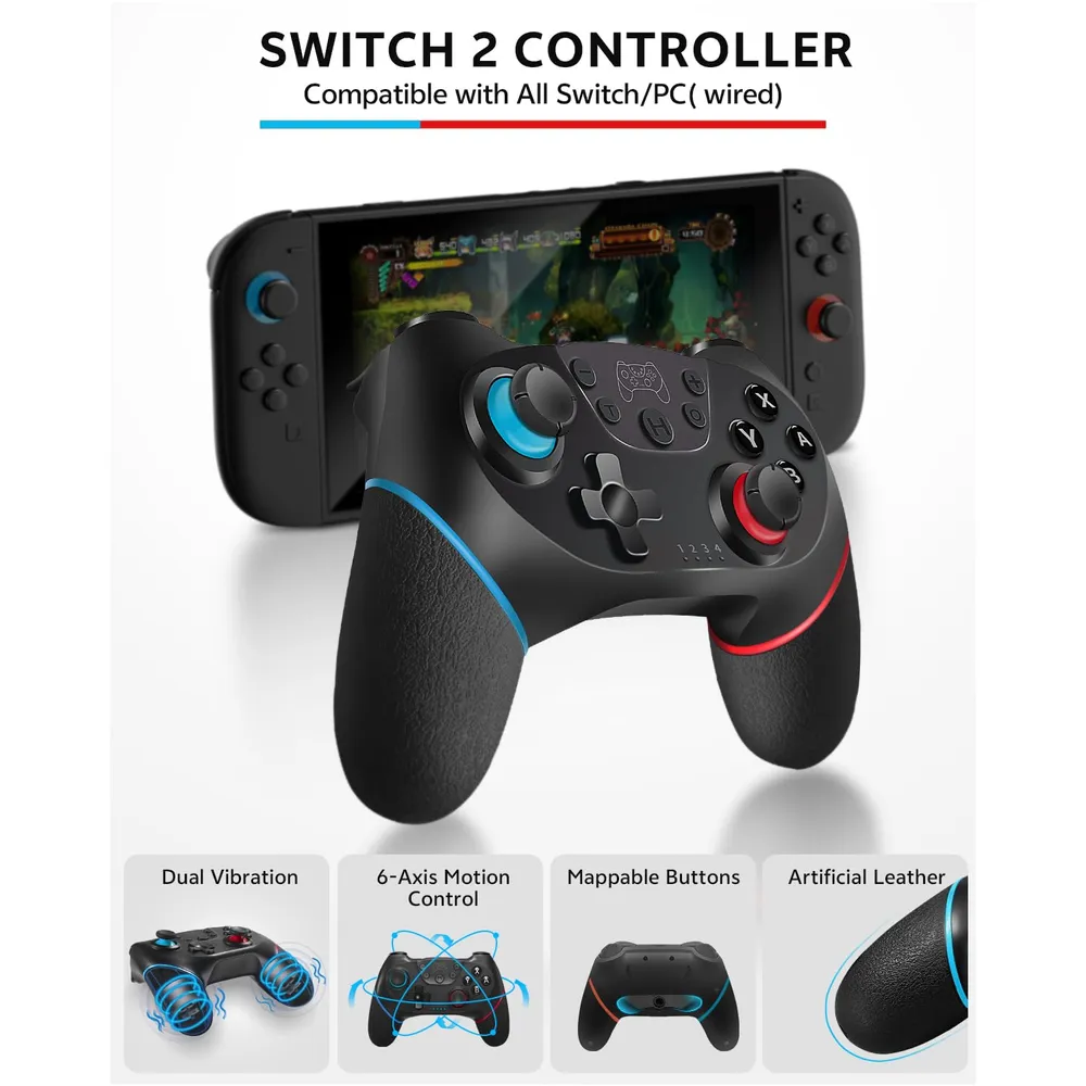 Kit de Accesorios 16 en 1 Para Nintendo Switch 2 | Negro Cuero