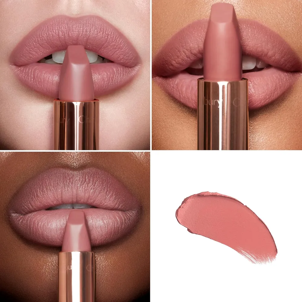 Charlotte Tilbury Revolution Lápiz labial mate | Charla de almohada - rosa nude