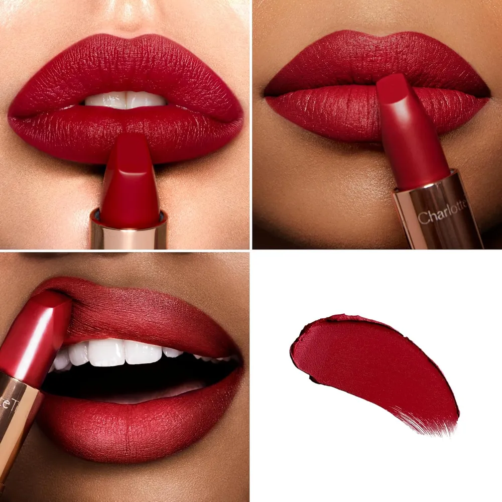 Charlotte Tilbury Revolution Lápiz labial mate | Alfombra roja roja - rojo rubí