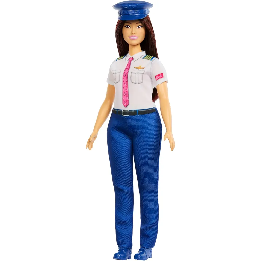 BARBIE PILOTO MUÑECA CON UNIFORME Y SOMBRERO