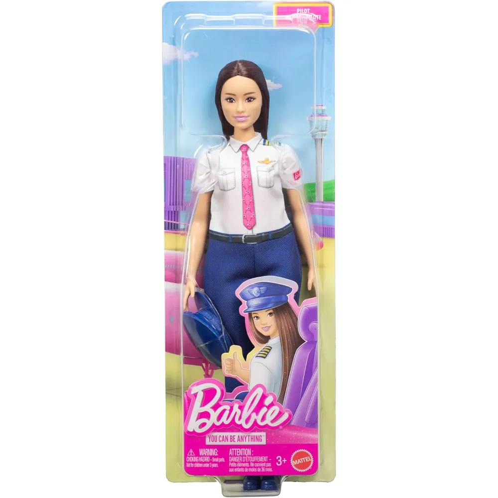 BARBIE PILOTO MUÑECA CON UNIFORME Y SOMBRERO