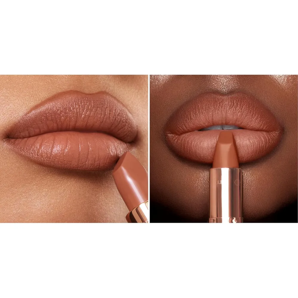 Charlotte Tilbury Revolution Lápiz labial mate | Desfile de moda - nude melocotón mate