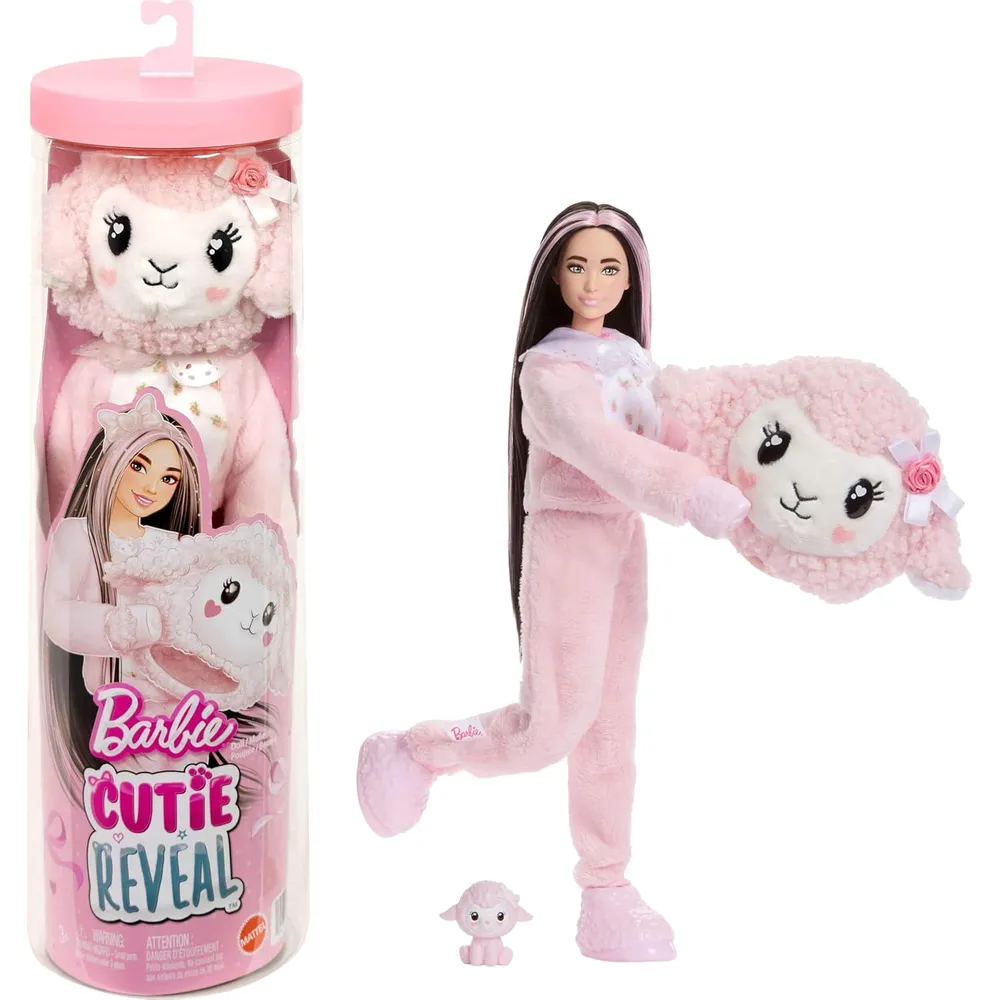 BARBIE CUTIE REVEAL CORDERO CUDDLY MUÑECA CON SORPRESAS