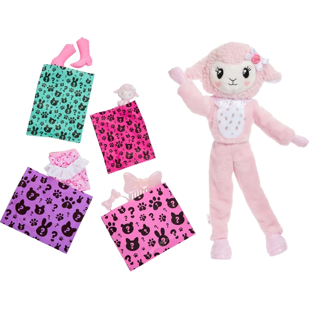 BARBIE CUTIE REVEAL CORDERO CUDDLY MUÑECA CON SORPRESAS