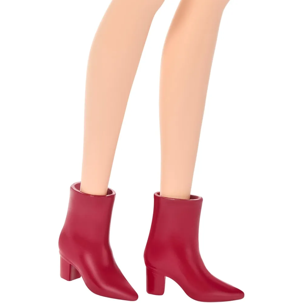 BARBIE FASHIONISTAS MUÑECA VESTIDO ROSA ESTAMPADO