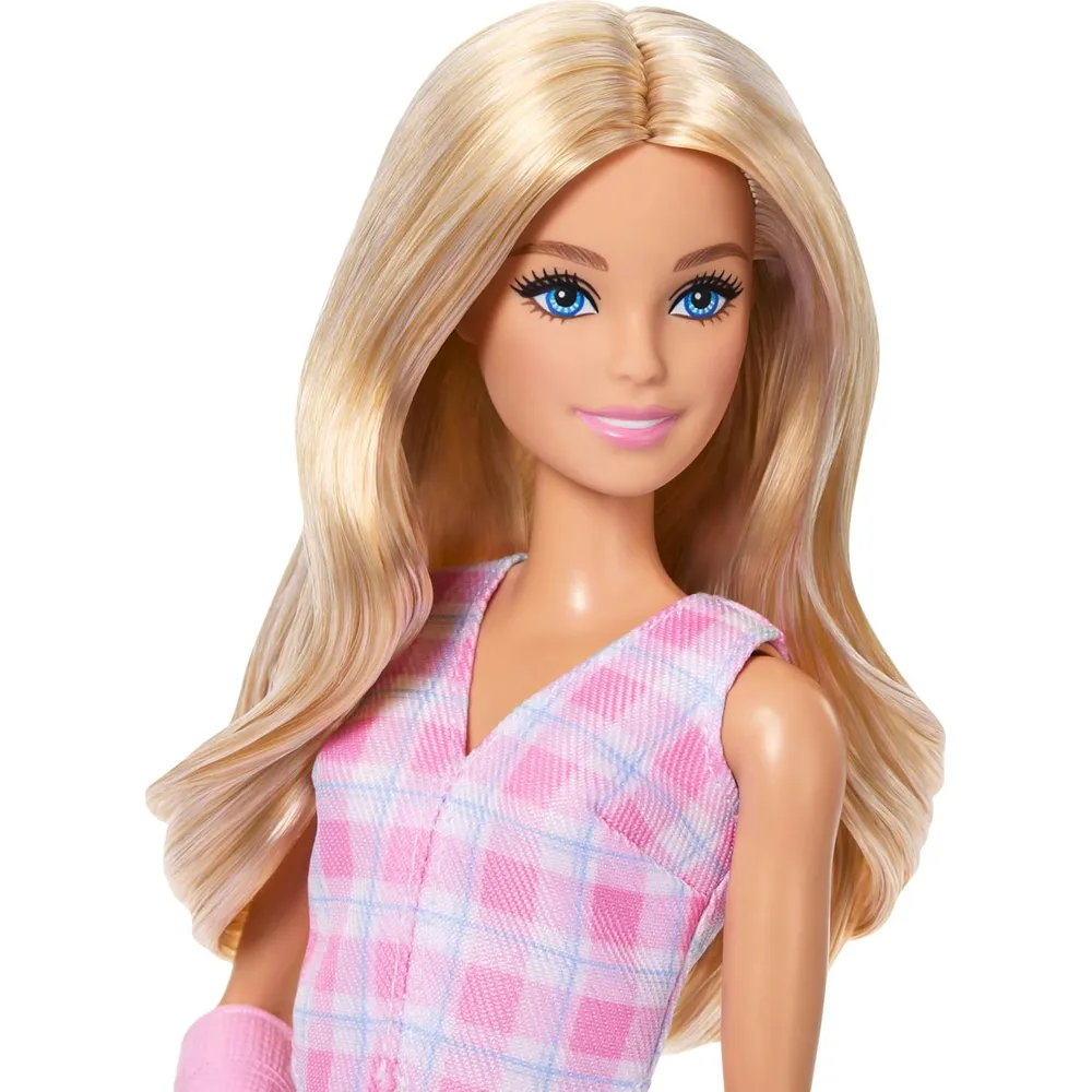 BARBIE FASHIONISTAS MUÑECA RUBIA CON YESO ROSA