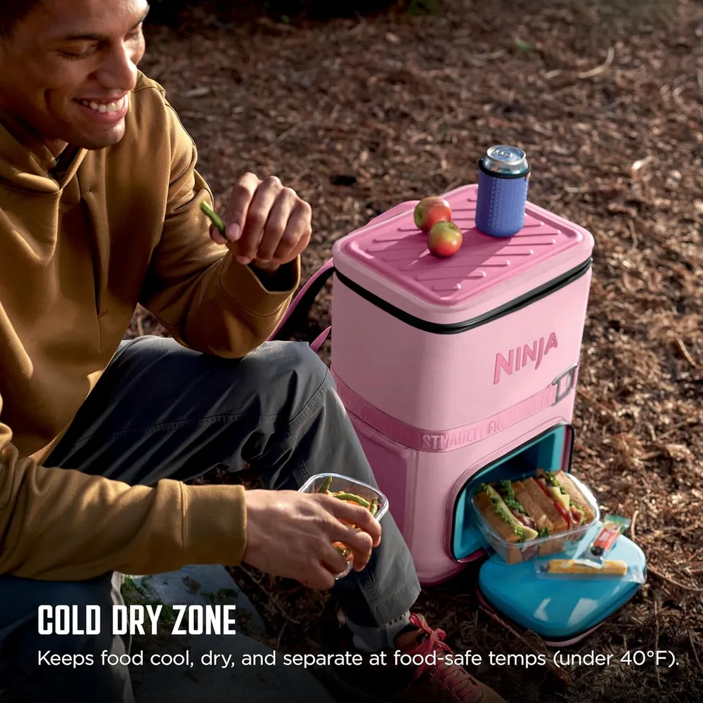 Ninja mochila térmica Frostvault Go Can, 36 qt / 34,1 L | Rosado