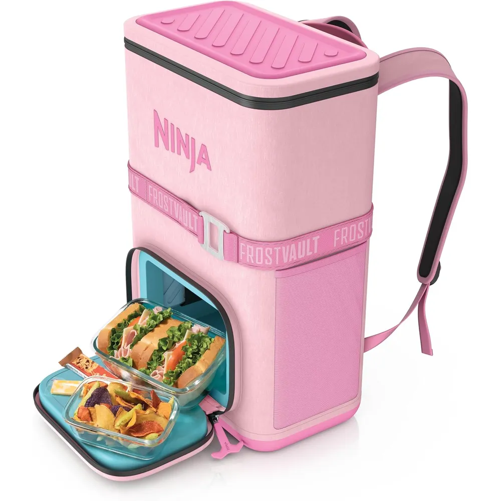 Ninja mochila térmica Frostvault Go Can, 24 qt / 22,7 L | Rosado