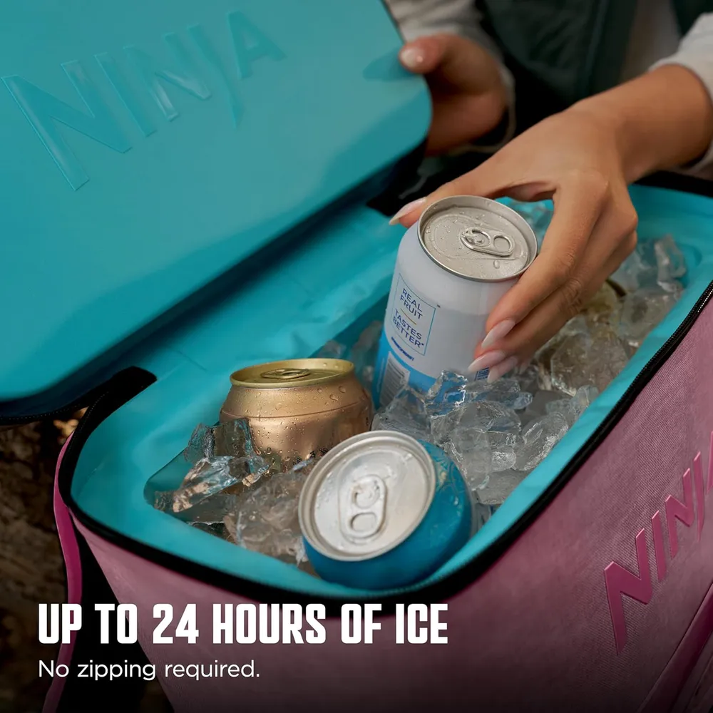 Ninja mochila térmica Frostvault Go Can, 24 qt / 22,7 L | Rosado
