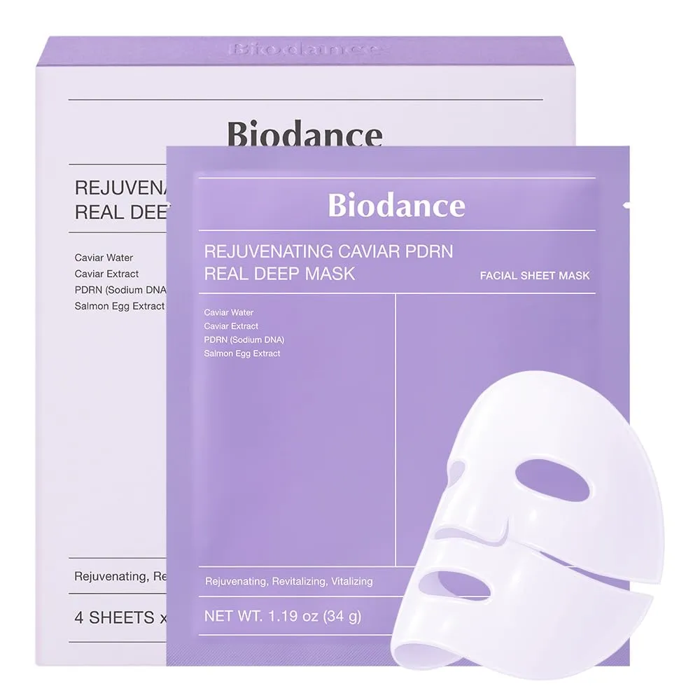 Mascarilla facial nocturna Caviar PDRN 4 unidades Biodance | 1.19 oz / 34 gr