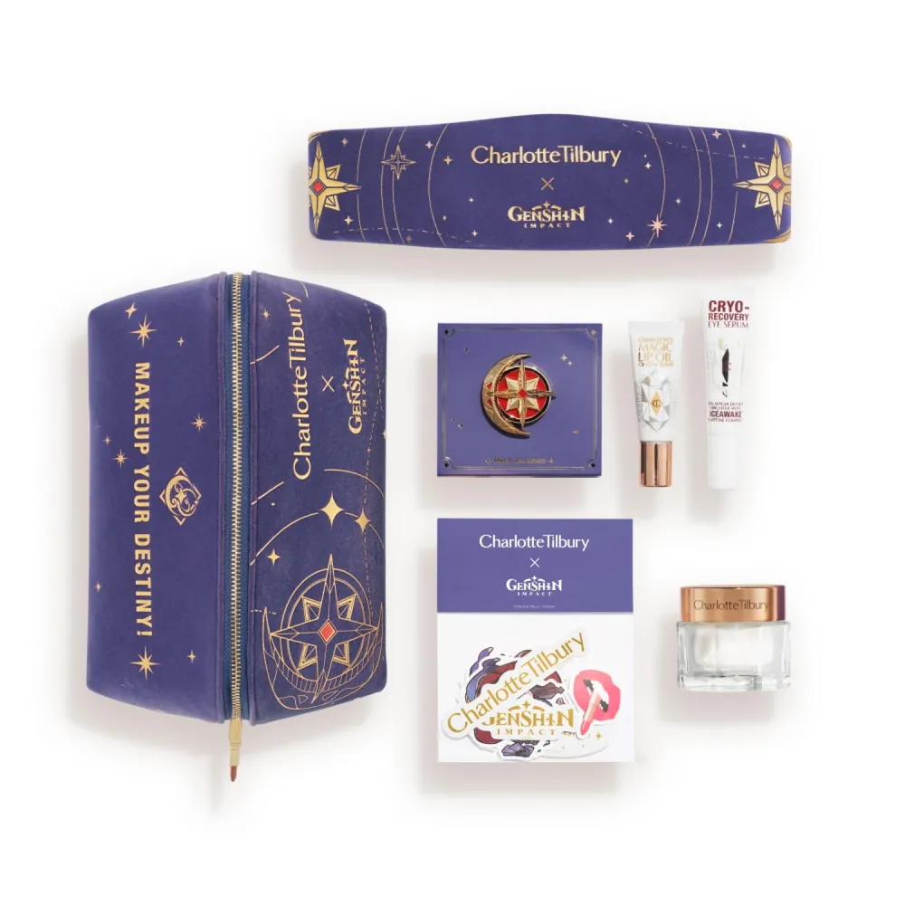 Charlotte Tilbury x Genshin Impact Caja milagrosa estrellada Kit de cuidado de la piel viaje