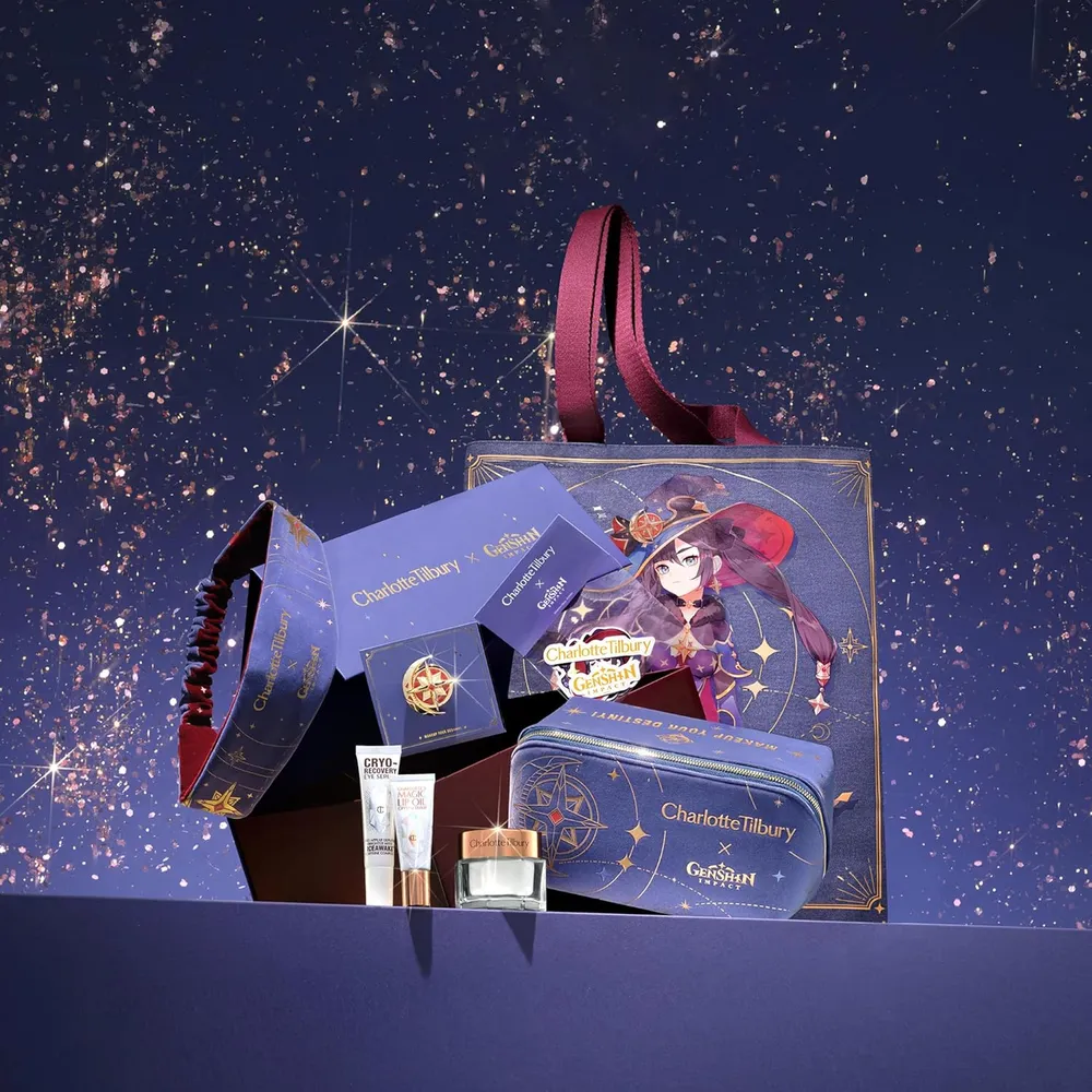 Charlotte Tilbury x Genshin Impact Caja milagrosa estrellada Kit de cuidado de la piel viaje